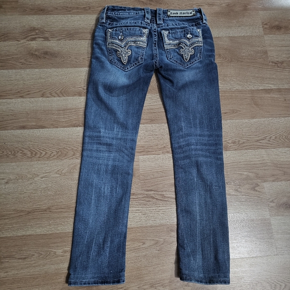 Rock Revival "Betty" Jeans Ornate Stitching and Rhinestones Size 25 - Picture 2 of 7